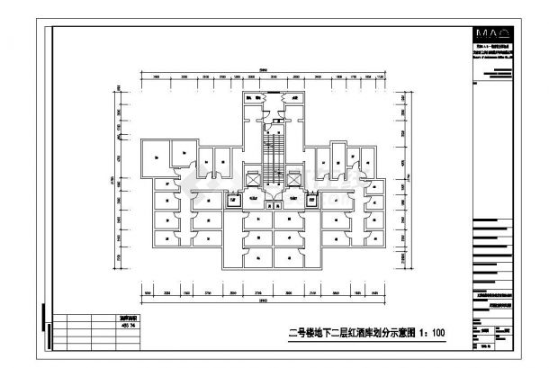 天津融创住宅CAD剖面图-图二