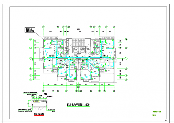 浙江二十四层安置房智能化工程电气设计施工CAD图纸-图一