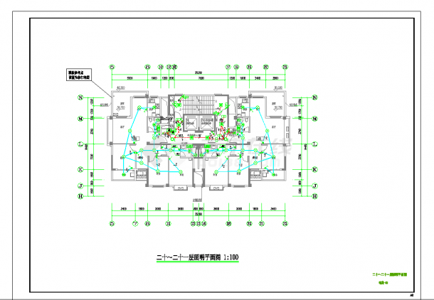 浙江二十四层安置房智能化工程电气设计施工CAD图纸-图二