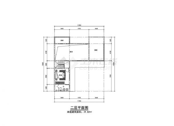 某地大型中式合院建筑平剖立面图-图一