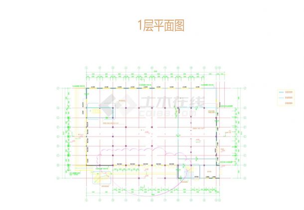 某杭州市多层影院建筑平面详图-图一