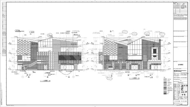 某地区高层商业综合体建筑立剖面图-图二