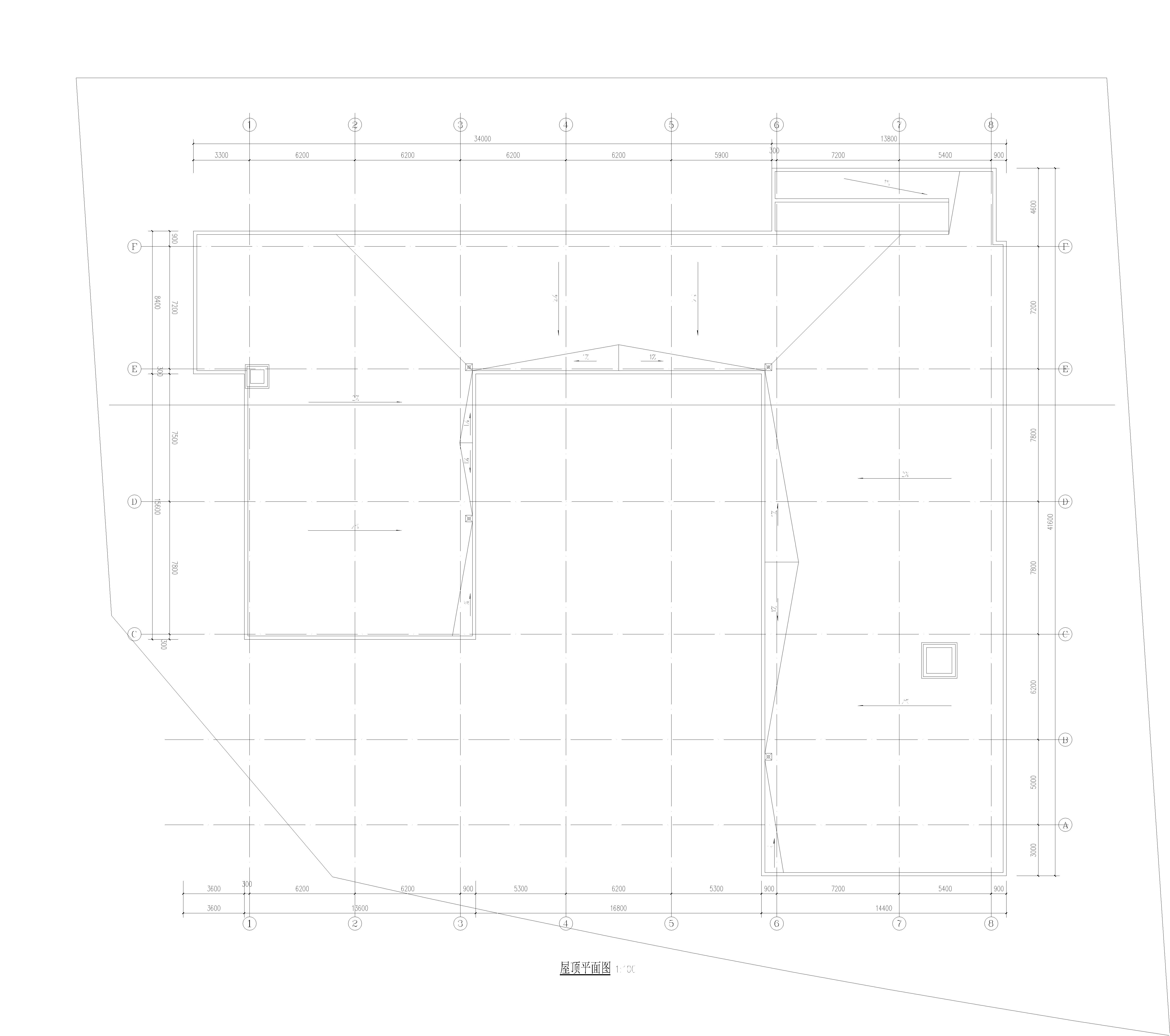 三圣乡派出所建筑平面图CAD