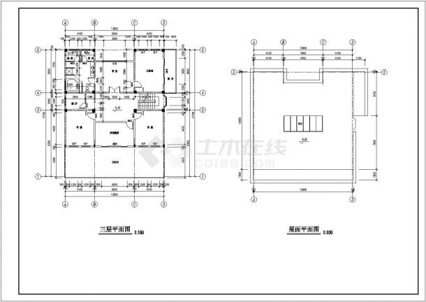 厦门二层欧式别墅详细建筑施工图-图一