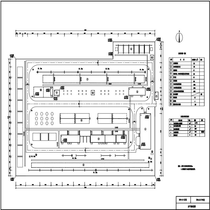 330-A1-2-T-01(2) 总平面布置图-图一