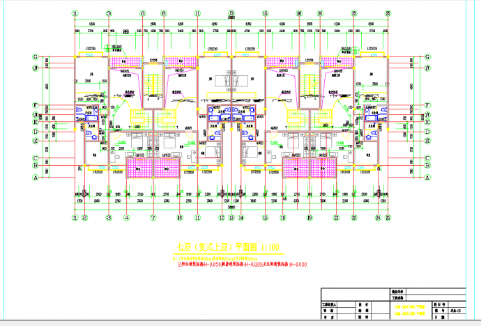 某地多层住宅楼建筑施工图CAD图纸_图1