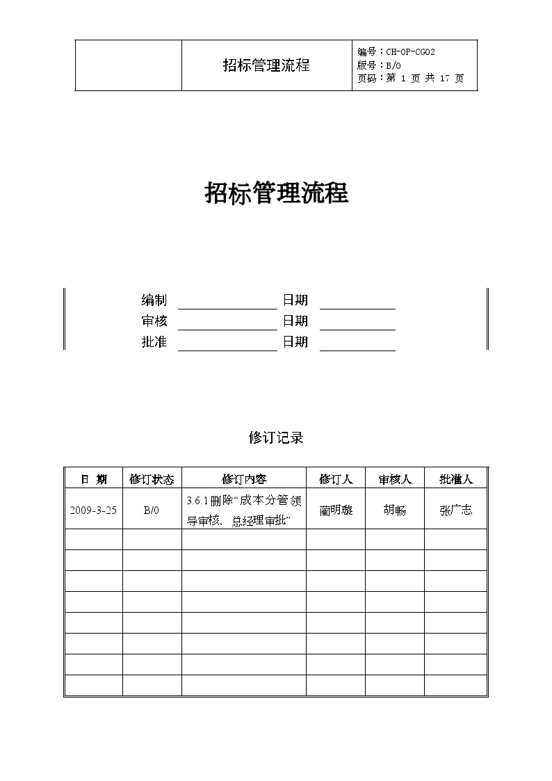 CG02招标管理流程-房地产公司管理资料.doc-图一