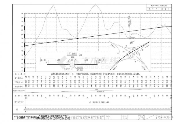 14-23枢纽立交纵断面图-图一