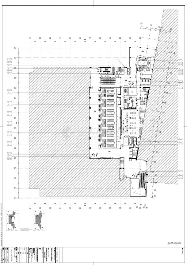 苏州国际博览中心三期工程-轻奢某富酒店会议中心3F总平面装饰设计CAD图-图一