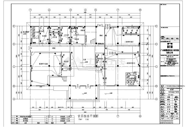 某驾校综合楼电气CAD图纸-图二
