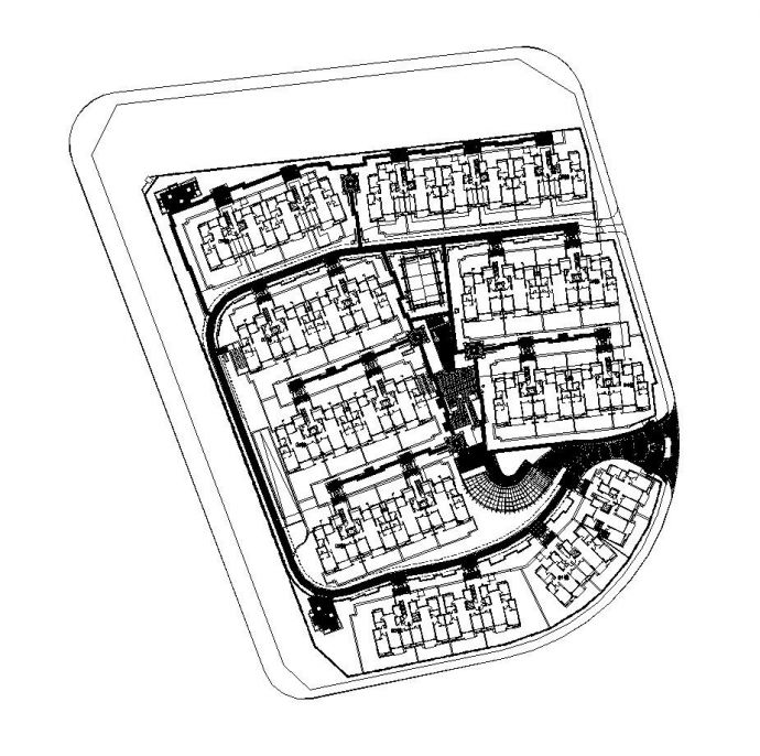 某住宅小区景观规划设计方案总平面图_图1