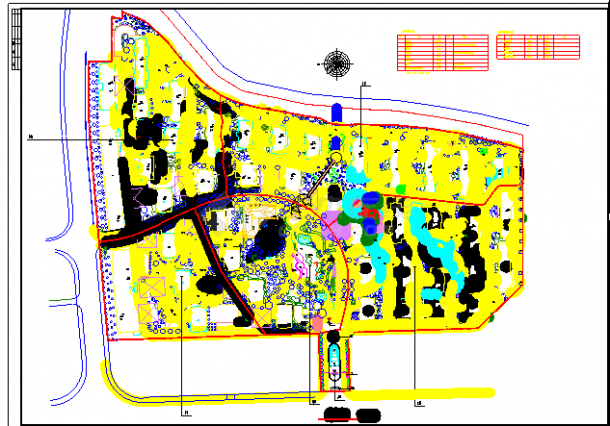 小区规划绿化总平面CAD图-图二