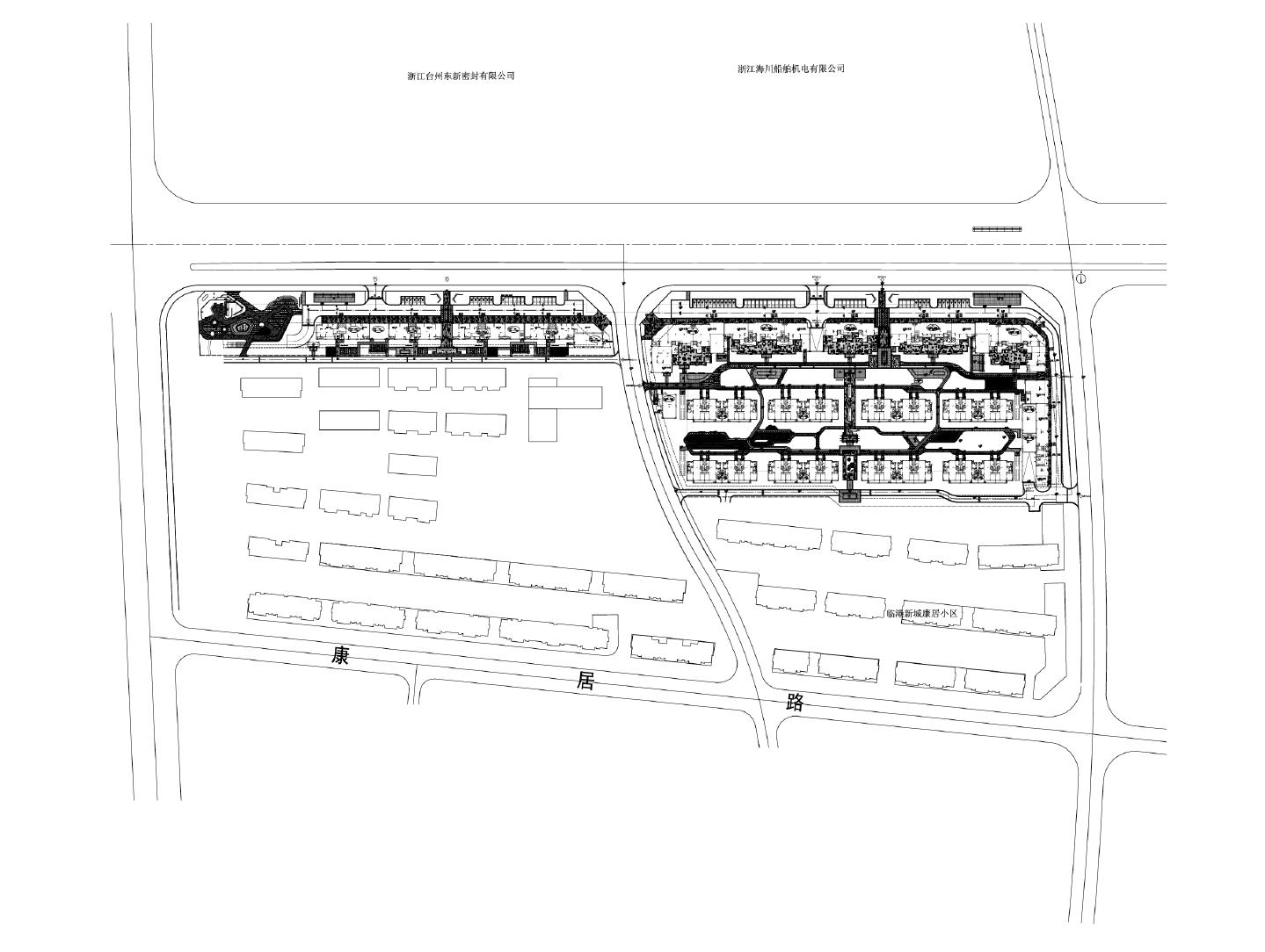 头门港经济开发区康居工程二期景观总平面图CAD图.dwg