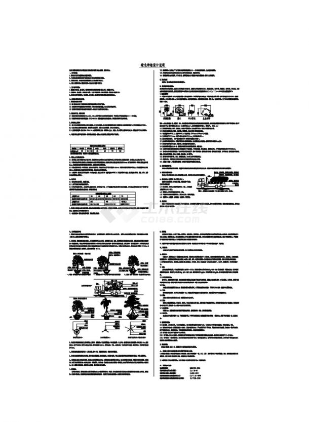 种植标准和设计说明苗木表CAD图.dwg-图二