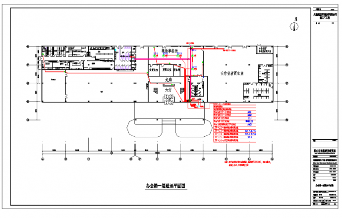 某地某工厂网络校线图CAD图纸_图1