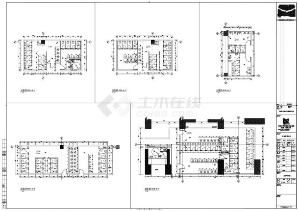义乌世贸中心裙房 地下室及人防-建施卫生间详图CAD图-图二