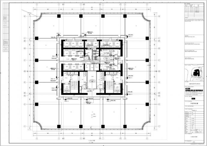升龙环球大厦-电气施工E-412十六层（避难层）动力平面CAD图_图1
