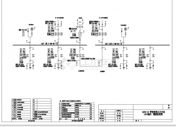 某地XGW2智能型箱式开关站配置接线图CAD图纸-图二
