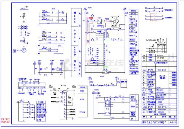 某地厂用变压器微机保护接线图CAD图纸-图一