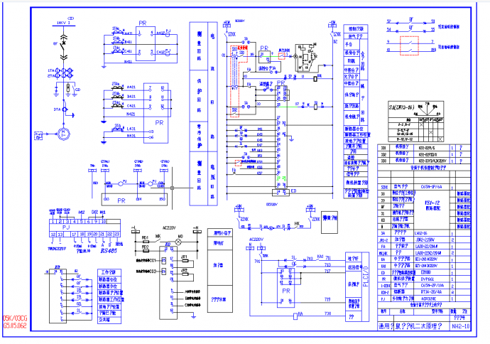 某地厂用变压器微机保护接线图CAD图纸_图1