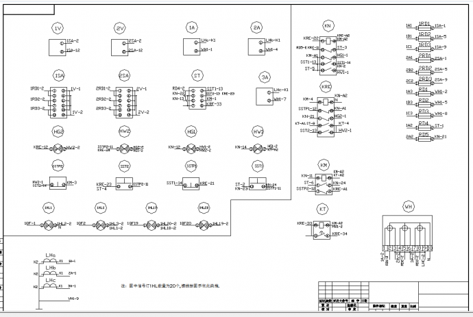 某地双电源切换原理接线图CAD图纸_图1