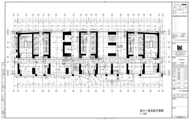 世贸中心消防报警地下一层夹层平面图-图二