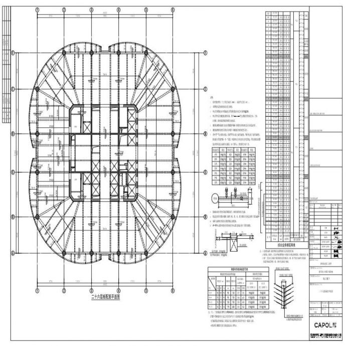 GS-422 - 二十六层板配筋平面图_图1