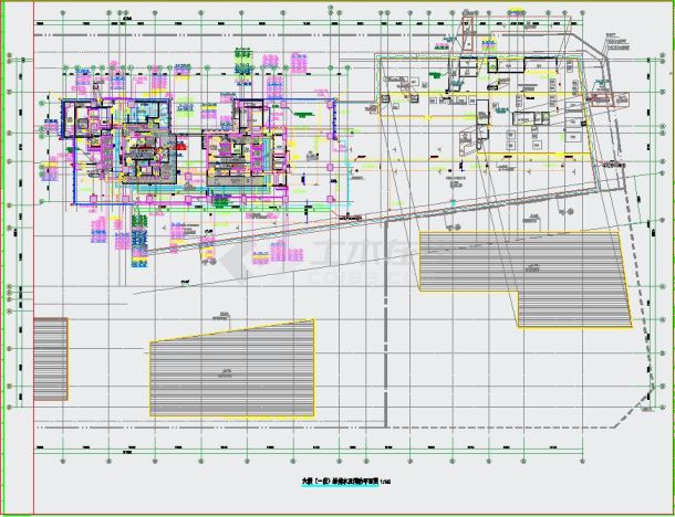 某地给排水及消防平面图CAD图纸-图一