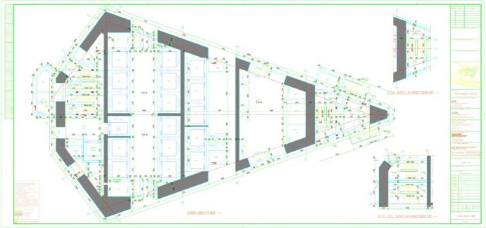 华侨城大厦-建施16层核心筒放大平面CAD图_图1