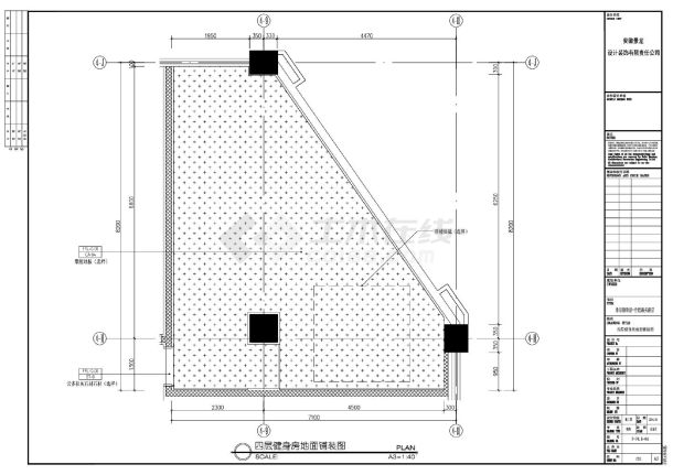 现代希某欢朋酒店4F健身房设计图-图二