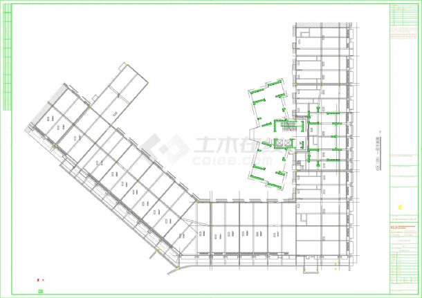 中信水岸城六期 商业C区（四）一层自动喷淋平面图 CAD图-图一