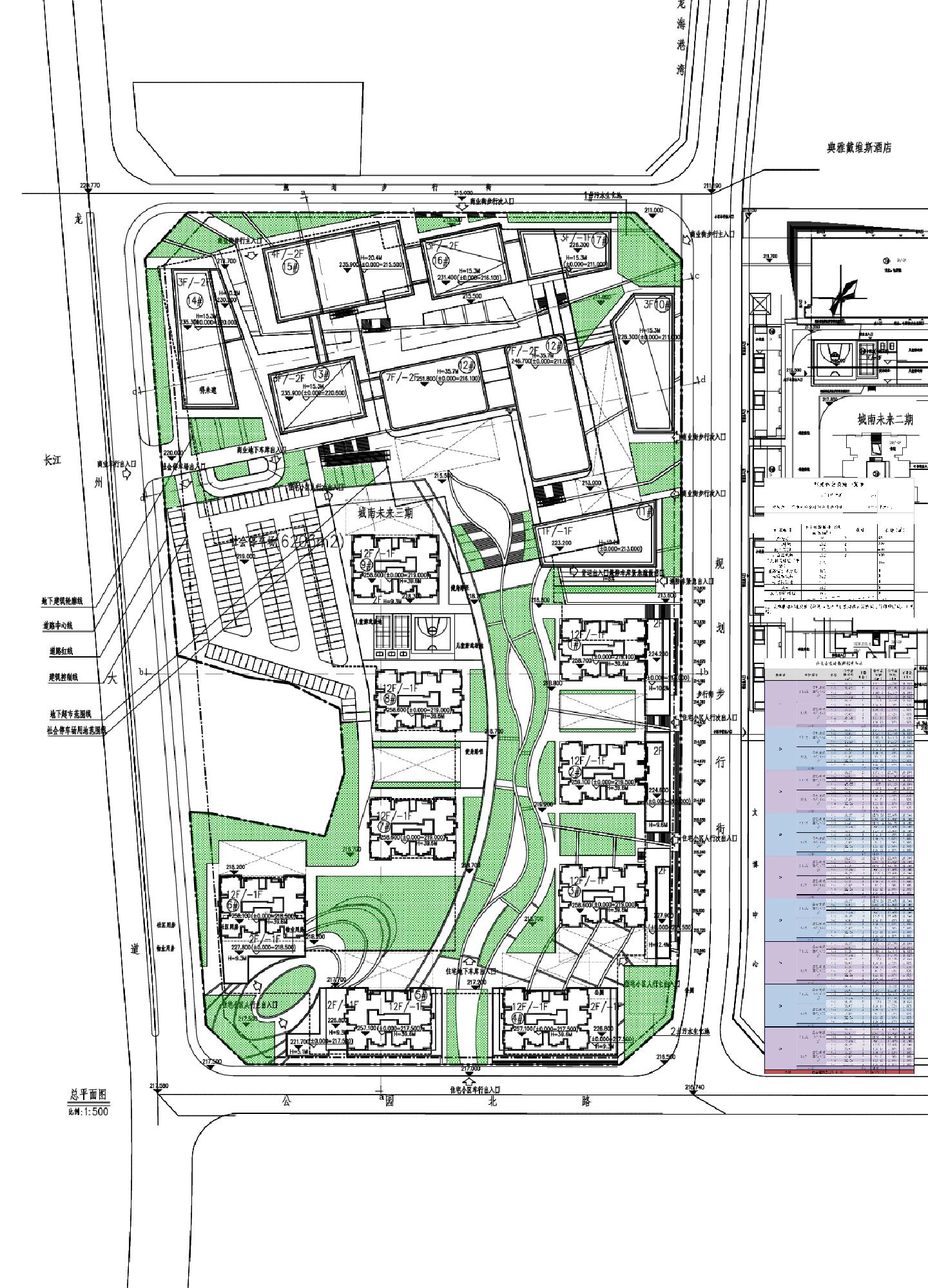 城南未来工程三期-总平面CAD图