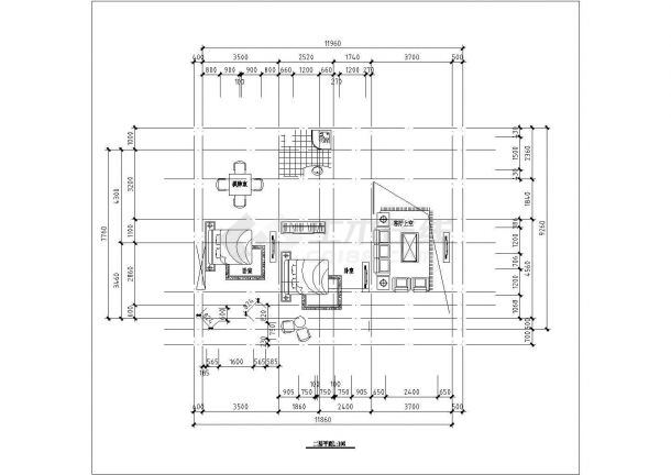 某高档小区精品多层别墅楼施工设计cad图纸(含效果图)-图二