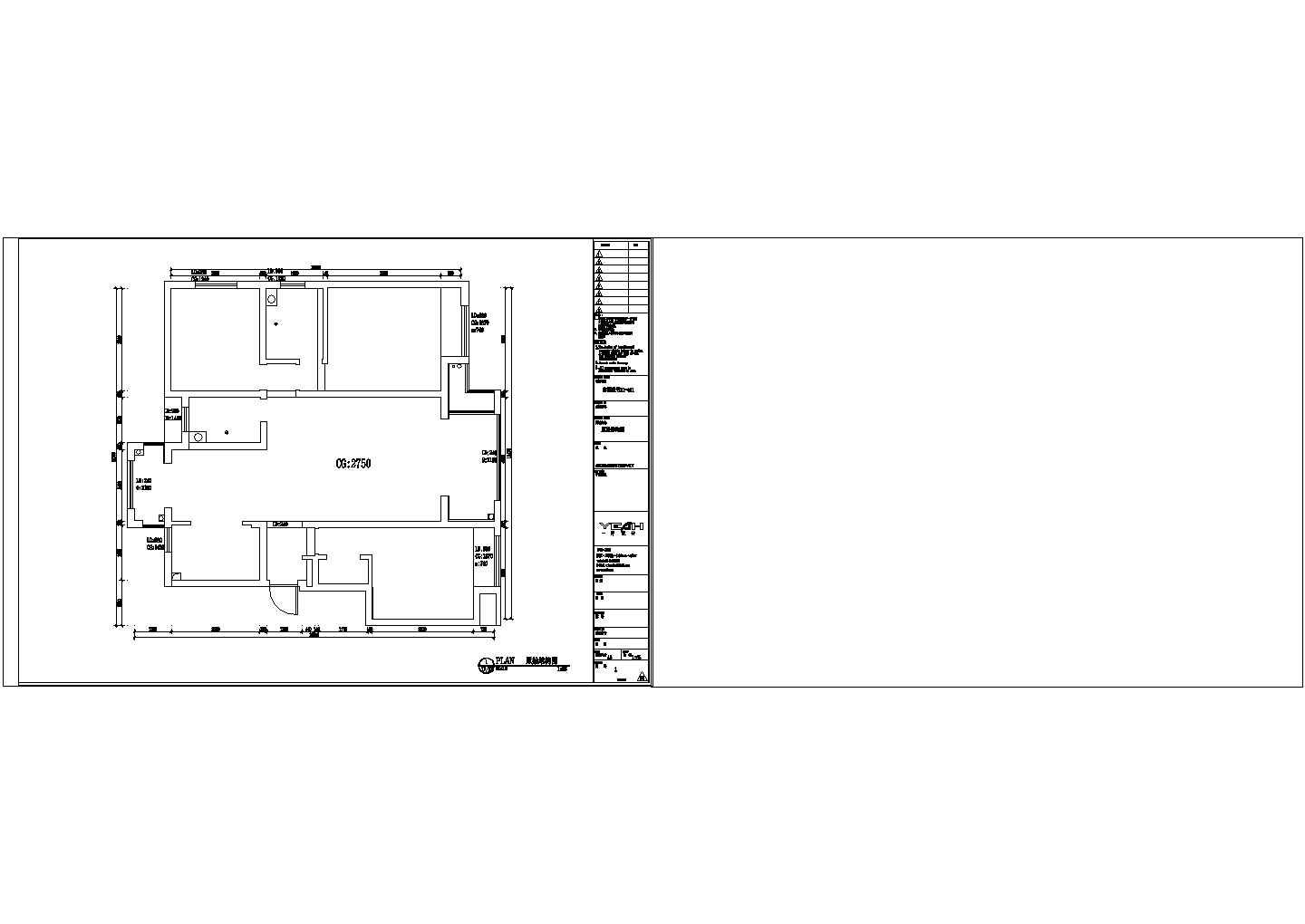 现代白色素雅三室两厅装修施工设计全套cad图