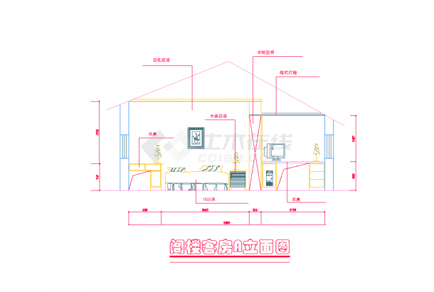 某地宁波住宅复式房装饰设计CAD图纸-图一
