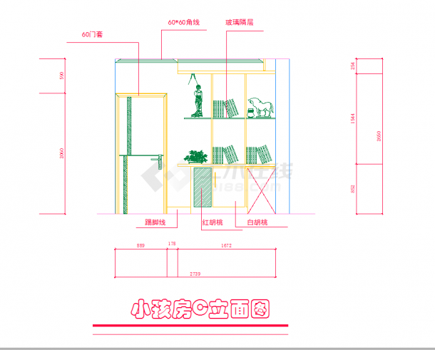 某地宁波住宅复式房装饰设计CAD图纸-图二