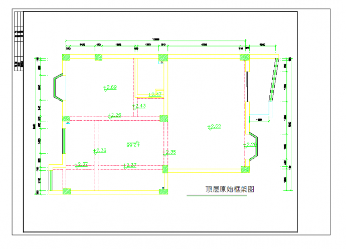 某地现代家居二层复式装修施工图CAD图纸_图1