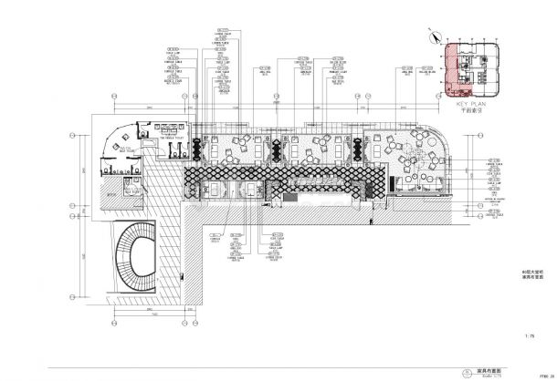 南宁豪华精选酒店-L80公共区域大堂酒廊装饰设计CAD图-图二