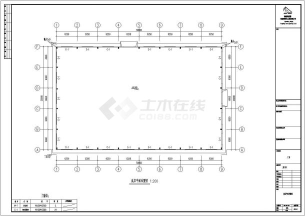 文革某钢结构厂房工程设计CAD图纸-图二