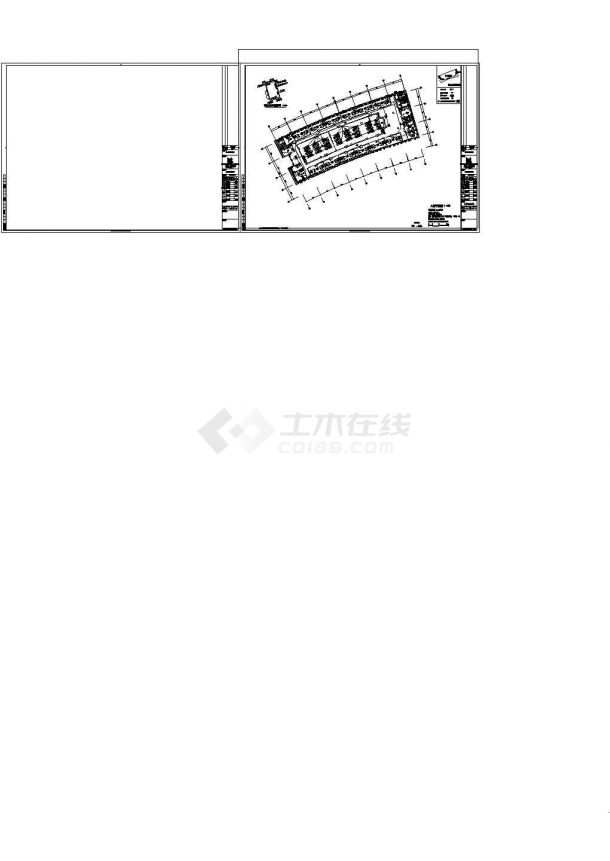 启东市档案馆建筑结构水暖电施工设计全套cad图纸-图一