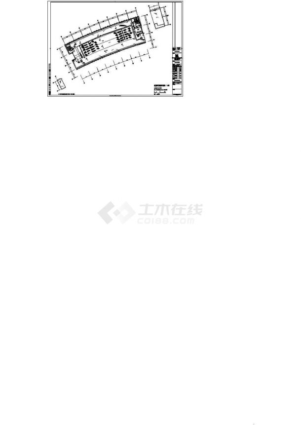 启东市档案馆建筑结构水暖电施工设计全套cad图纸-图二
