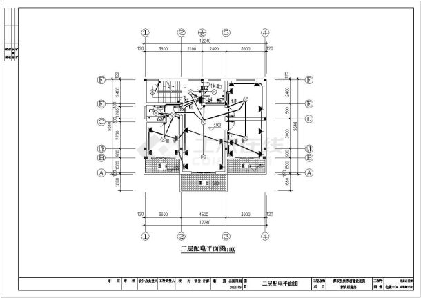 新农村建房水电施工设计CAD图-图二