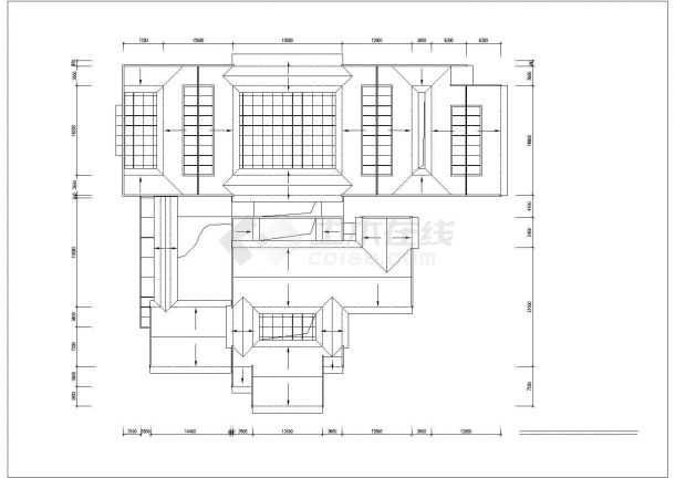 广州市某商业街3层框混结构文化历史博物馆建筑设计CAD图纸-图一