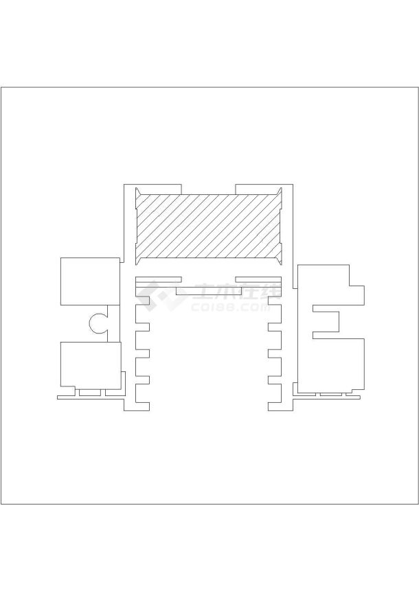 丹阳某九层行政办公楼建筑全套设计cad图纸-图二