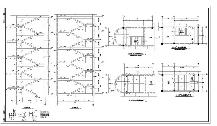 某城市房屋楼梯构造设计CAD参考详图_图1
