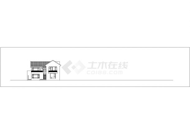 南京某村镇305平米2层混合结构乡村住宅楼建筑设计CAD图纸-图一