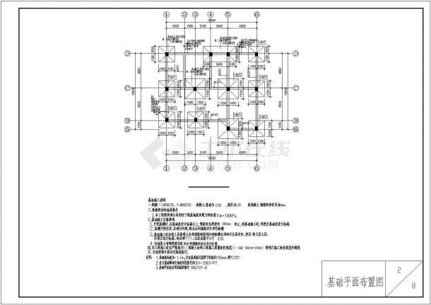 某北美风格独栋别墅楼全套建筑施工cad图-图二