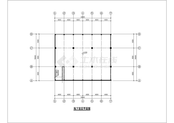 某酒店高层宾馆建筑施工设计cad图-图二