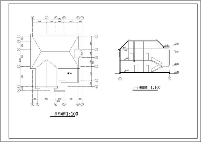 上海某地高档花园小区住宅楼施工设计cad图纸_图1