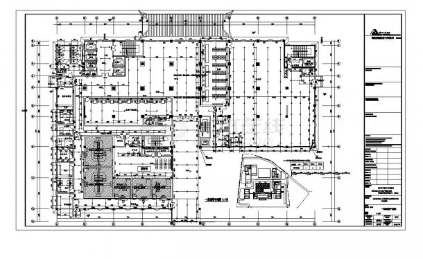 某市区医院住院楼给排水结构布置CAD参考详图-图二